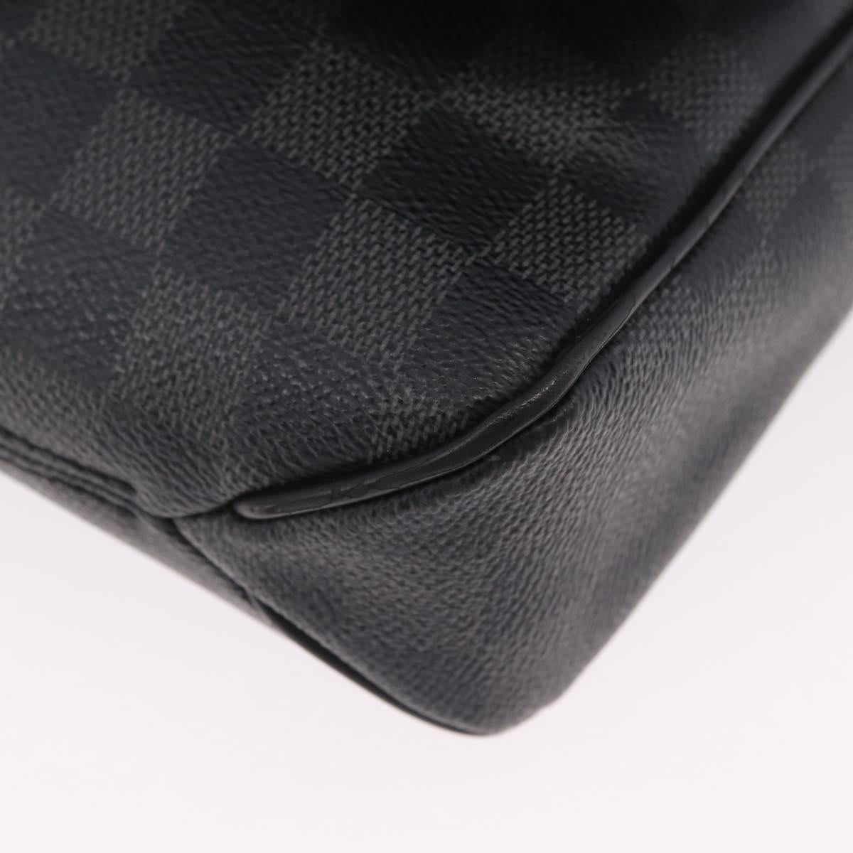 LOUIS VUITTON Damier Graphite District PM Shoulder Bag N41260 LV Auth 209291A