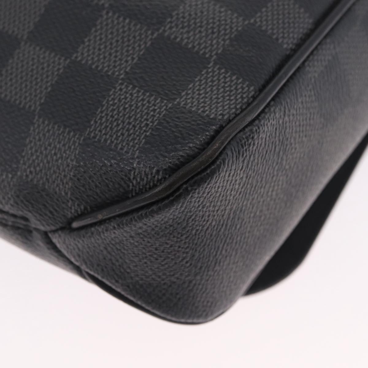 LOUIS VUITTON Damier Graphite District PM Shoulder Bag N41260 LV Auth 209291A
