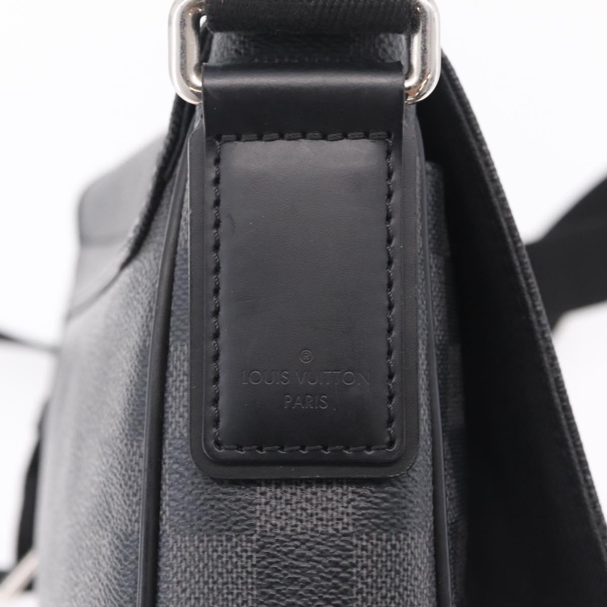 LOUIS VUITTON Damier Graphite District PM Shoulder Bag N41260 LV Auth 209291A