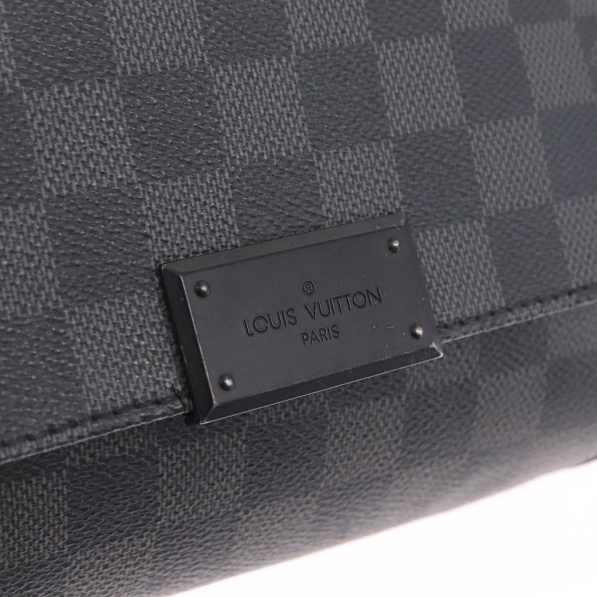 LOUIS VUITTON Damier Graphite District PM Shoulder Bag N41260 LV Auth 209291A