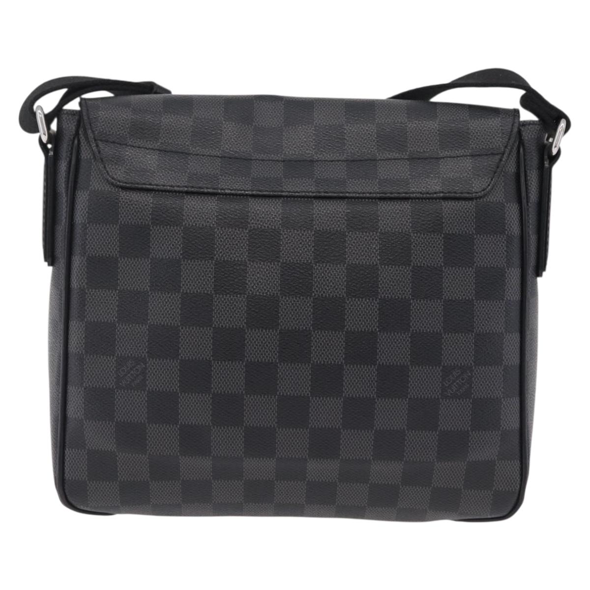 LOUIS VUITTON Damier Graphite District PM Shoulder Bag N41260 LV Auth 209291A