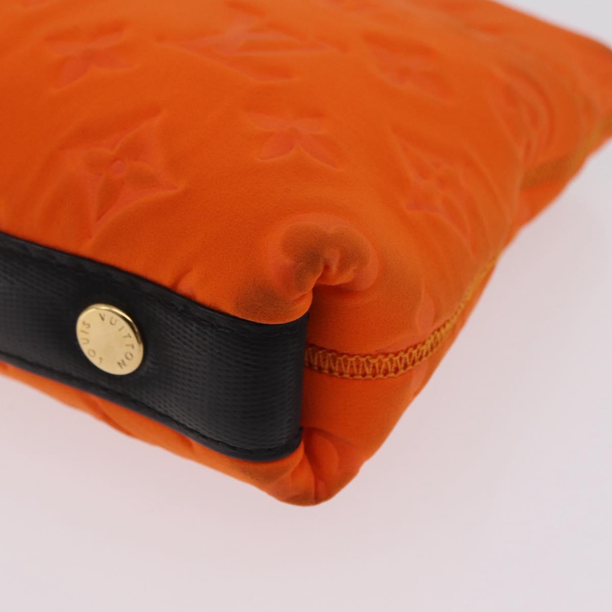LOUIS VUITTON Cruise line Pochette Scuba Pouch Canvas Orange LV Auth 209298