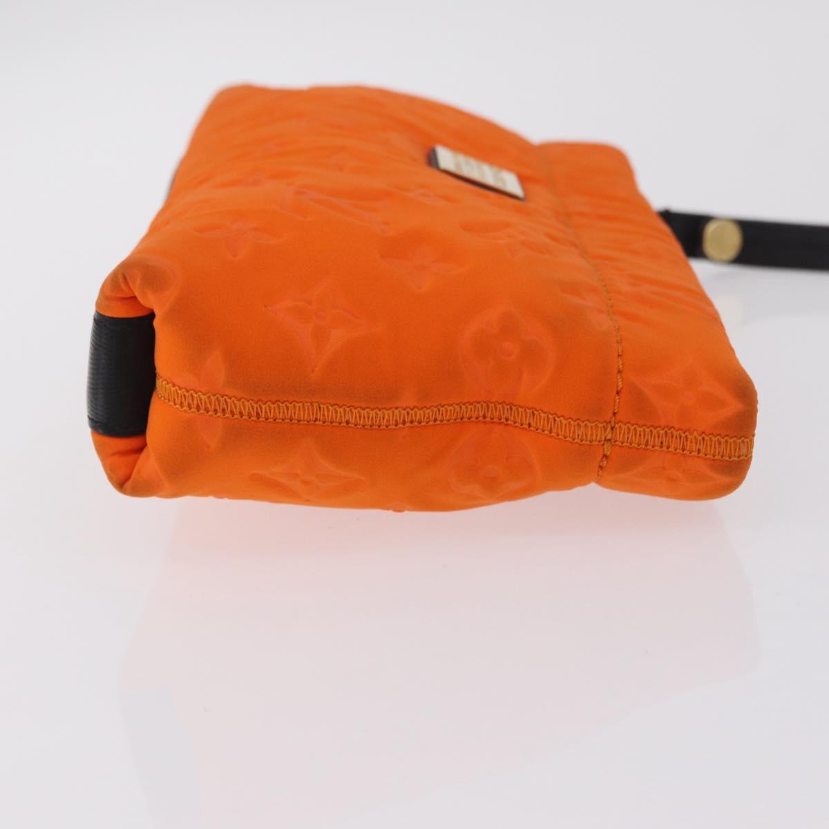 LOUIS VUITTON Cruise line Pochette Scuba Pouch Canvas Orange LV Auth 209298