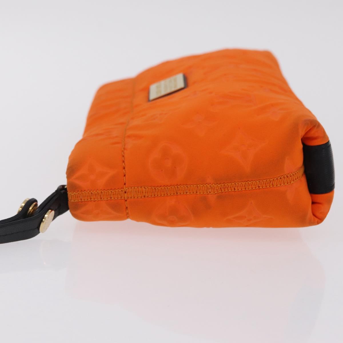 LOUIS VUITTON Cruise line Pochette Scuba Pouch Canvas Orange LV Auth 209298