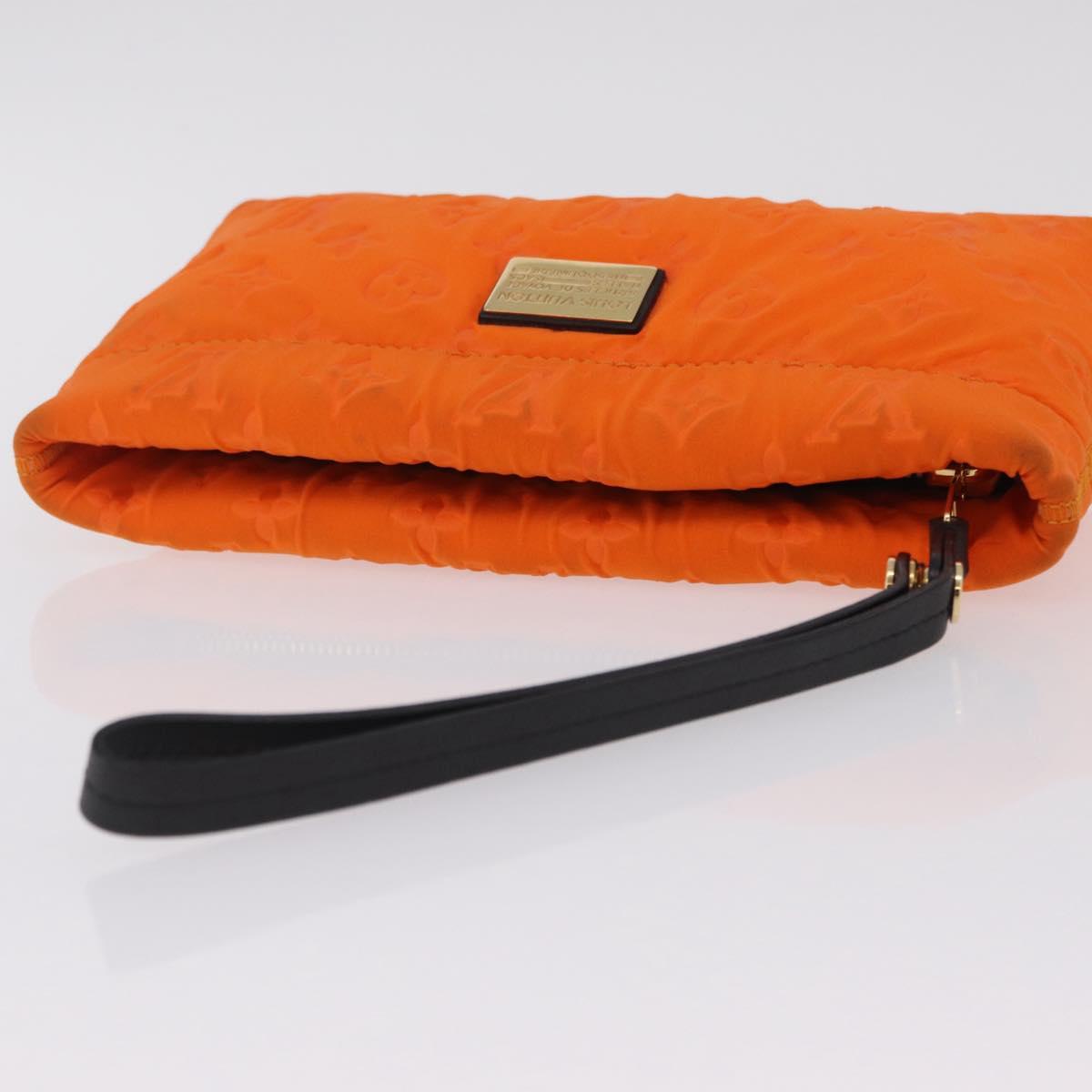 LOUIS VUITTON Cruise line Pochette Scuba Pouch Canvas Orange LV Auth 209298