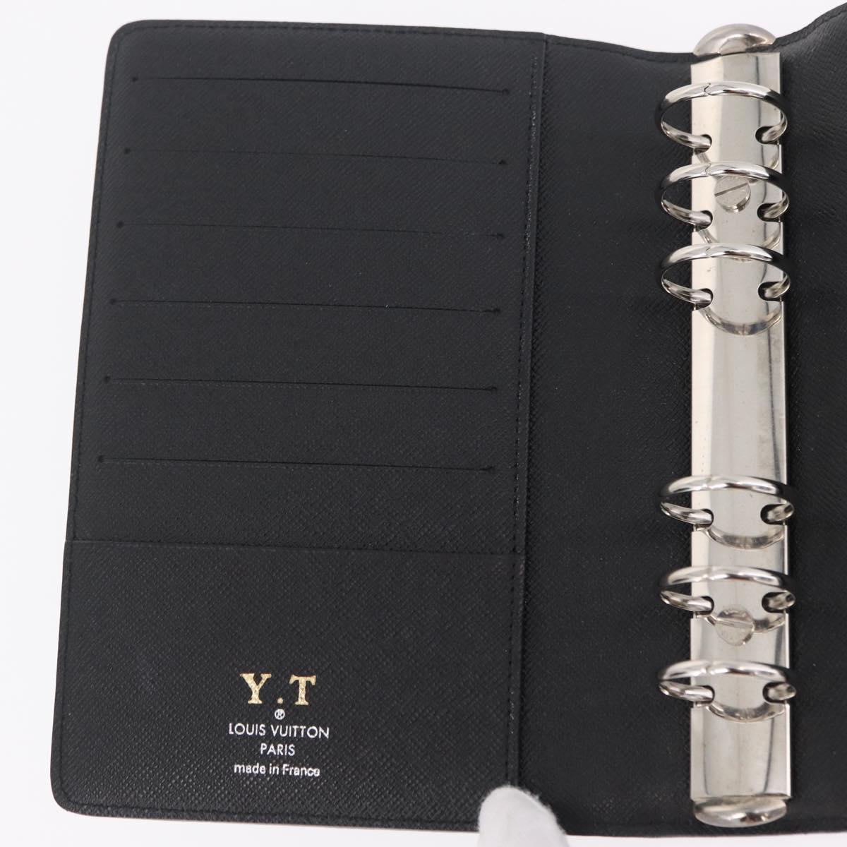LOUIS VUITTON Monogram Macassar Agenda MM Day Planner Cover R21084 Auth 209300