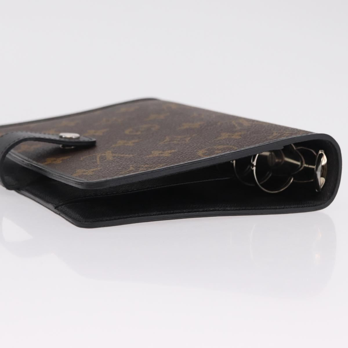 LOUIS VUITTON Monogram Macassar Agenda MM Day Planner Cover R21084 Auth 209300