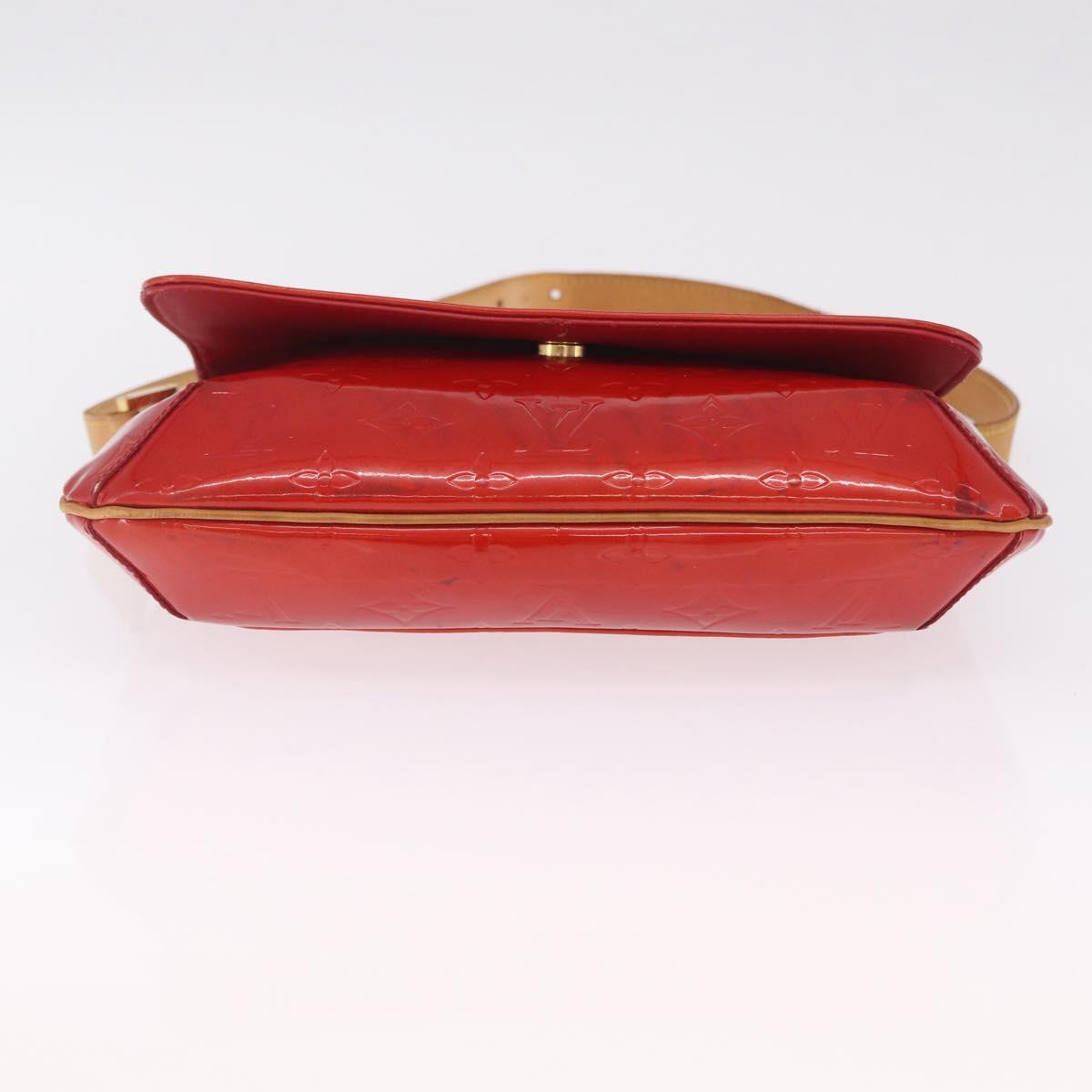 LOUIS VUITTON Monogram Vernis Thompson Street Bag Red Rouge M91094 Auth 209313
