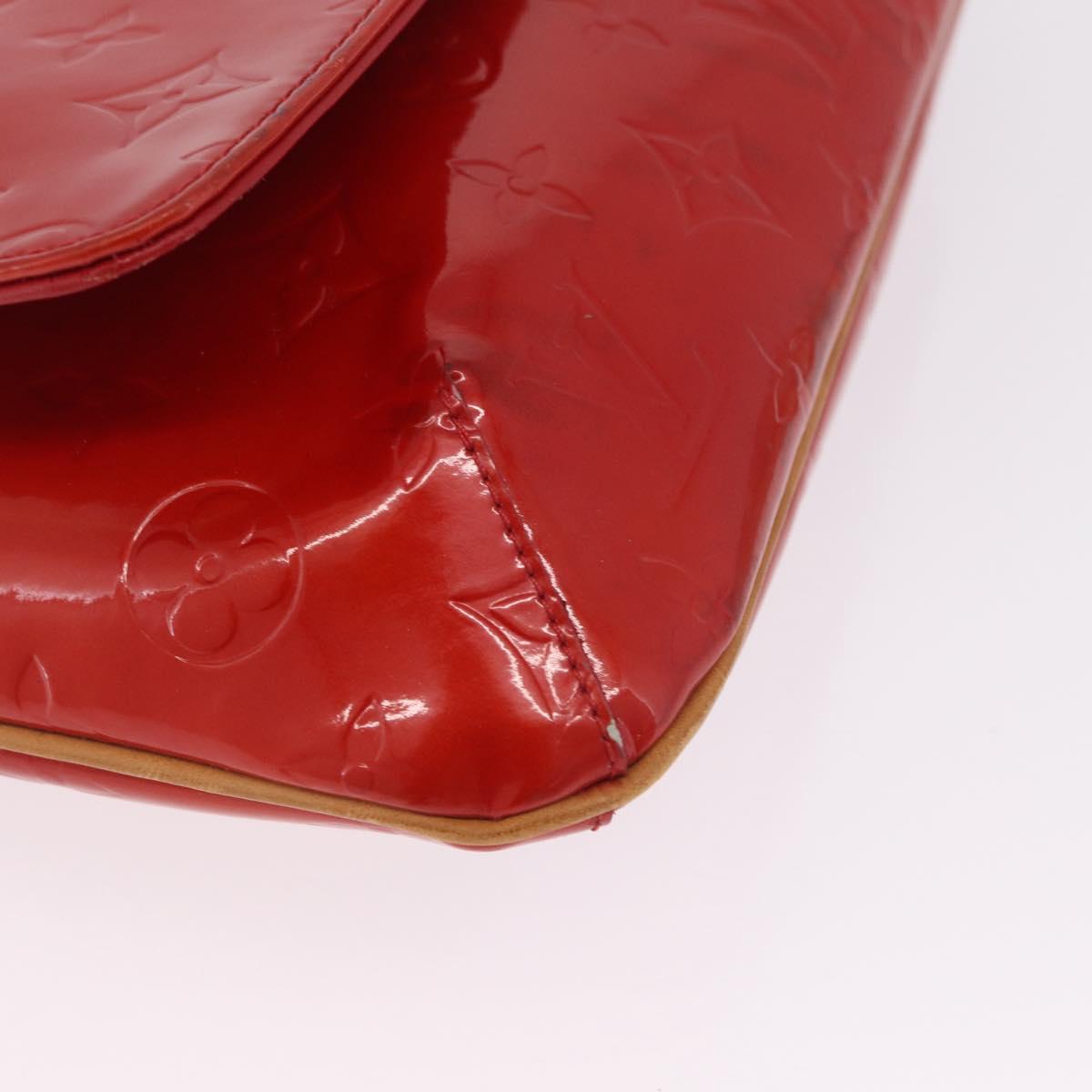 LOUIS VUITTON Monogram Vernis Thompson Street Bag Red Rouge M91094 Auth 209313