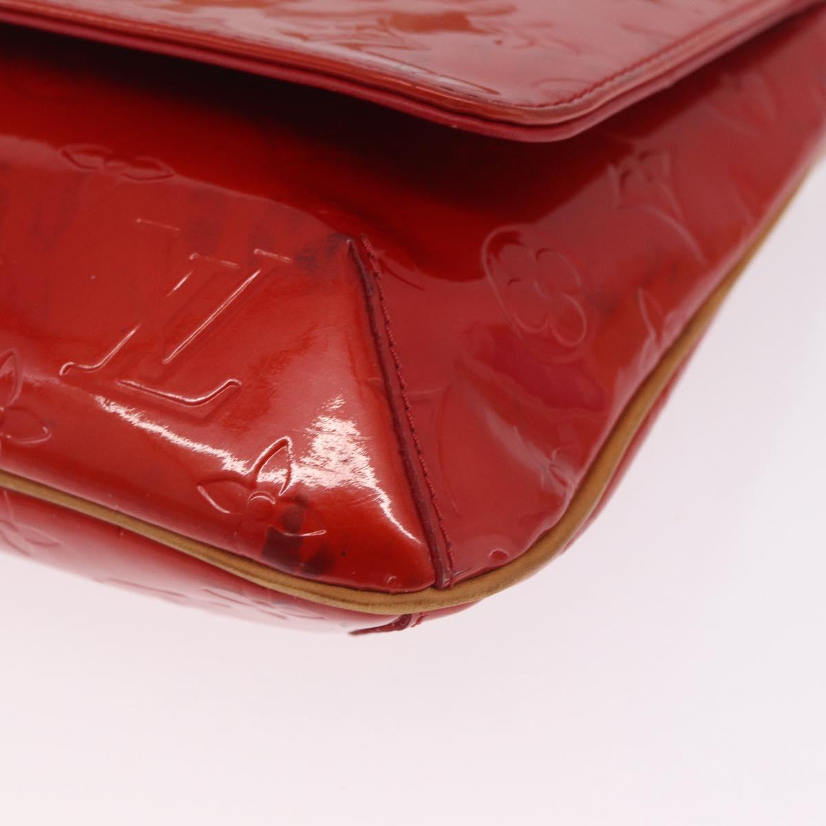 LOUIS VUITTON Monogram Vernis Thompson Street Bag Red Rouge M91094 Auth 209313
