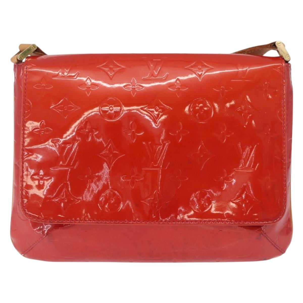 LOUIS VUITTON Monogram Vernis Thompson Street Bag Red Rouge M91094 Auth 209313