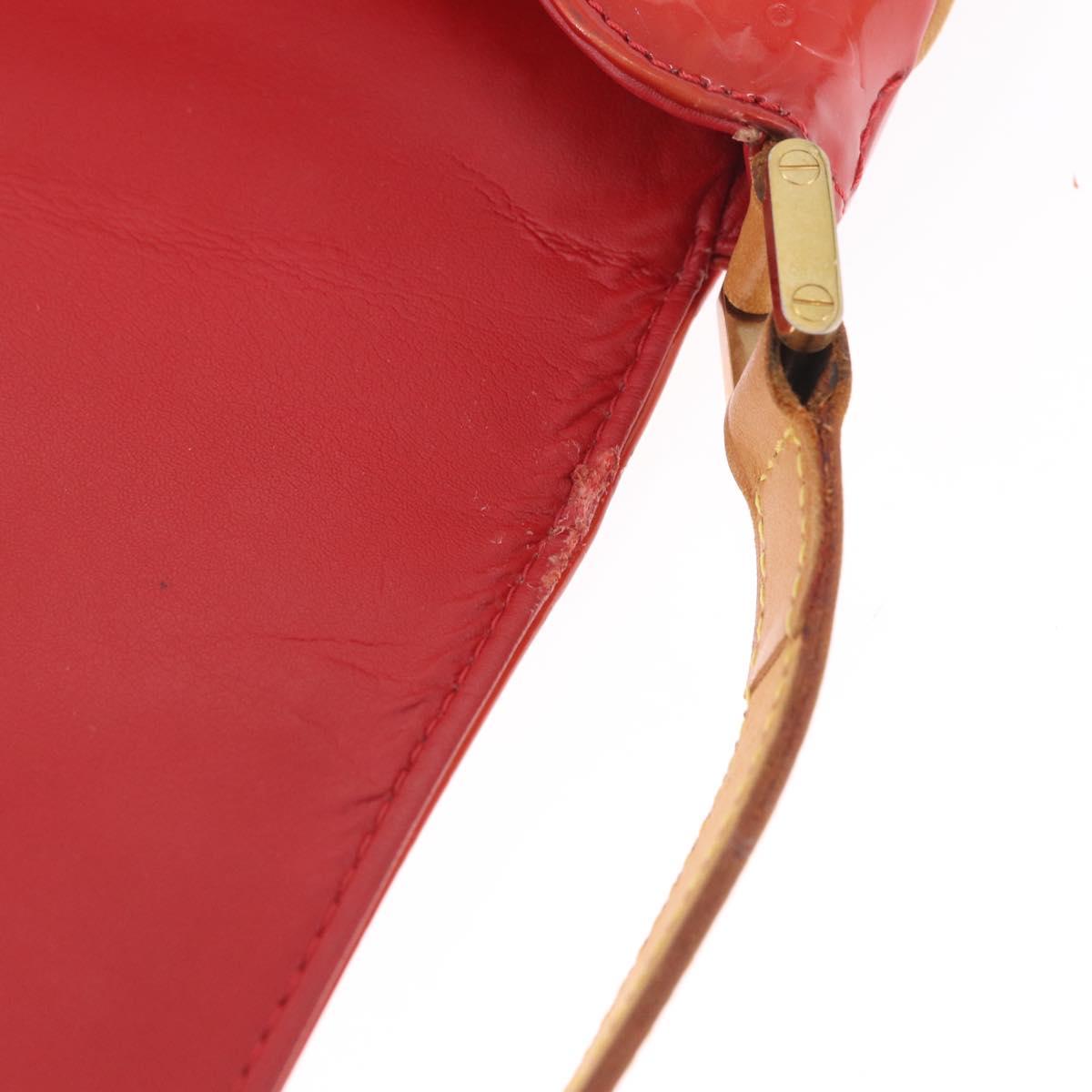 LOUIS VUITTON Monogram Vernis Thompson Street Bag Red Rouge M91094 Auth 209313