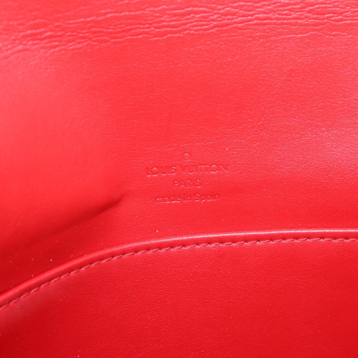 LOUIS VUITTON Monogram Vernis Thompson Street Bag Red Rouge M91094 Auth 209313