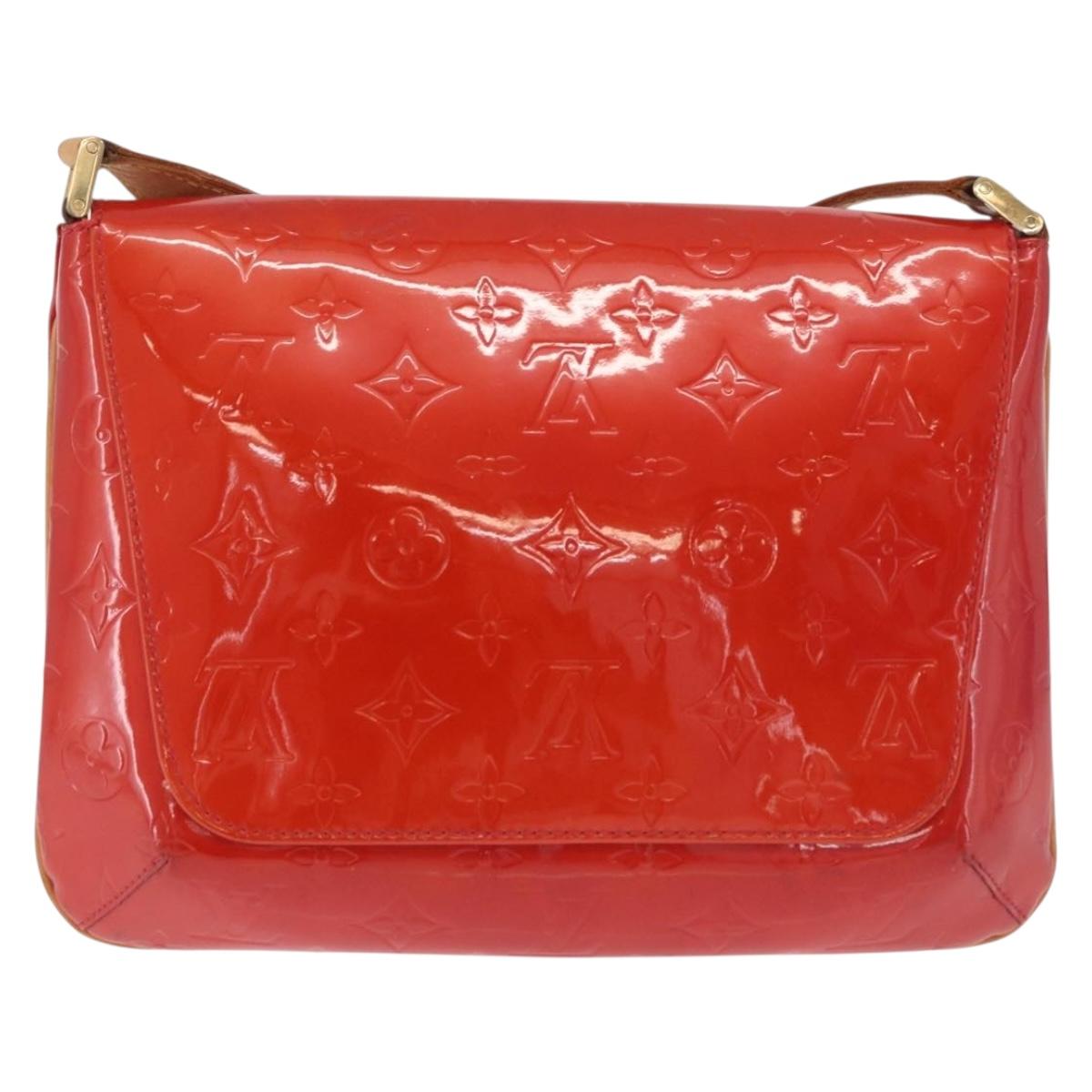 LOUIS VUITTON Monogram Vernis Thompson Street Bag Red Rouge M91094 Auth 209313