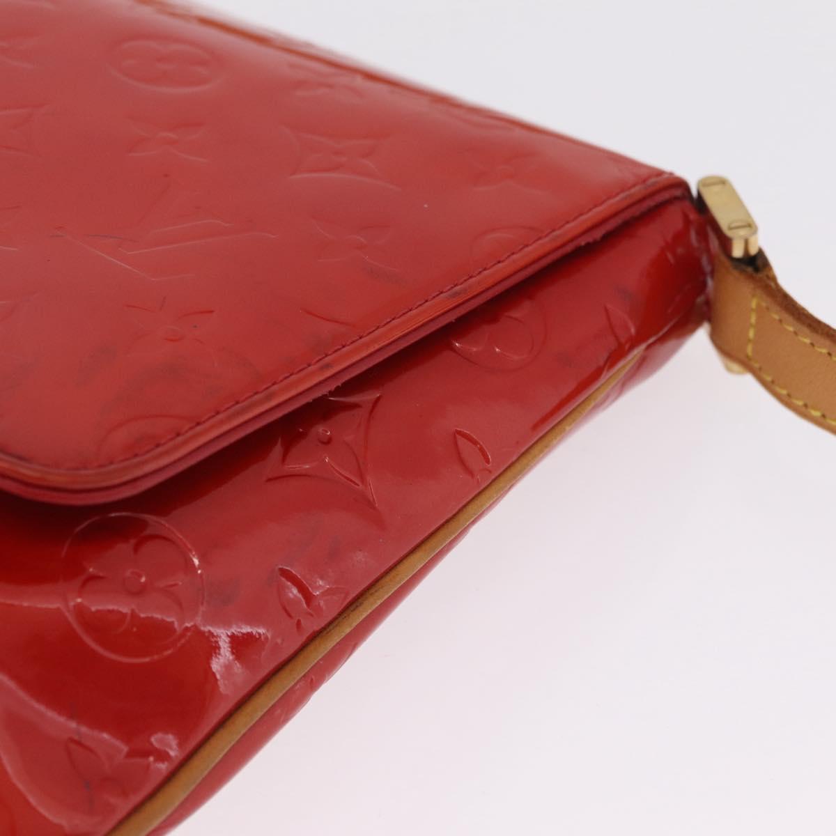 LOUIS VUITTON Monogram Vernis Thompson Street Bag Red Rouge M91094 Auth 209313