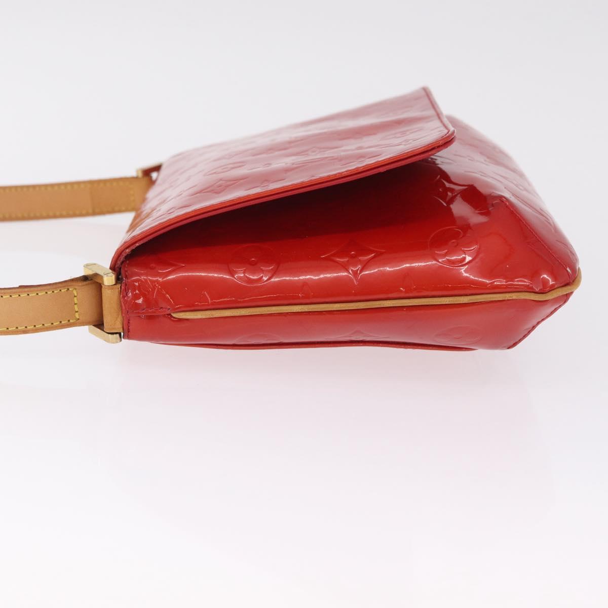 LOUIS VUITTON Monogram Vernis Thompson Street Bag Red Rouge M91094 Auth 209313