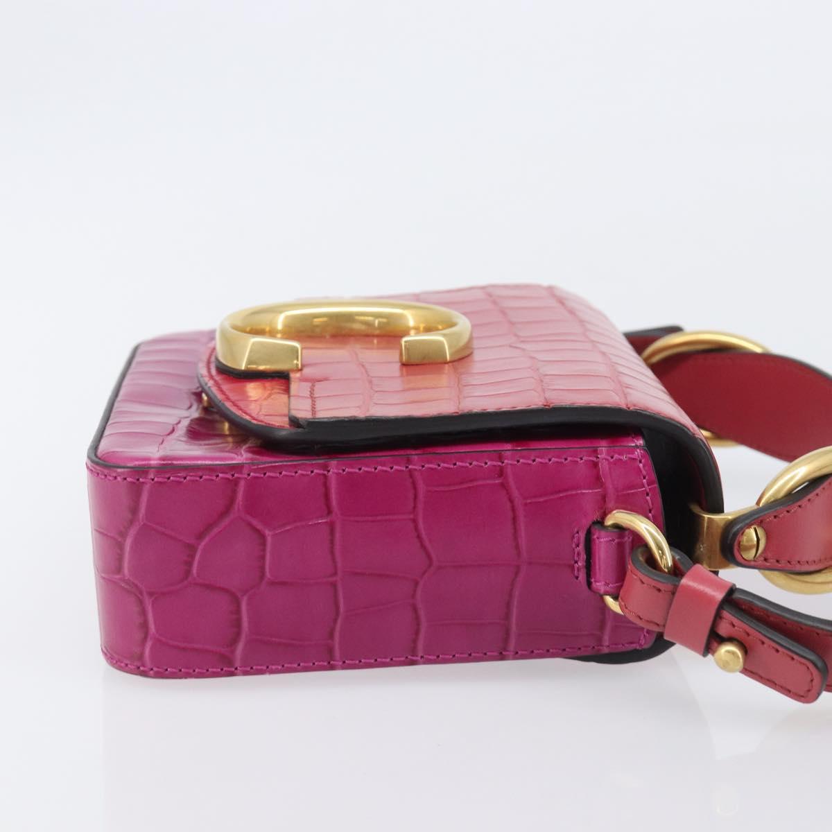 Chloe Hand Bag Leather 2way Pink Gold Auth 209325V