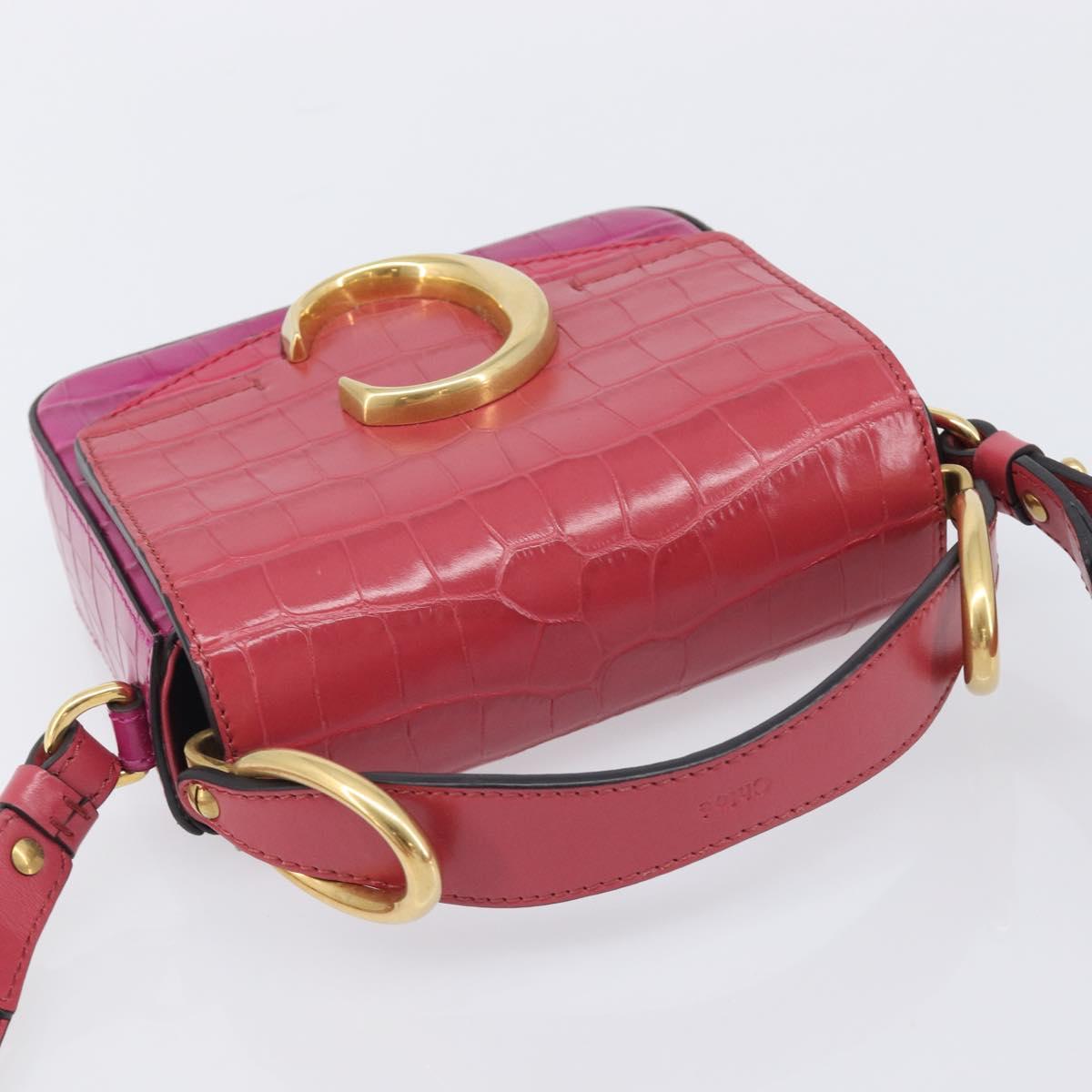 Chloe Hand Bag Leather 2way Pink Gold Auth 209325V
