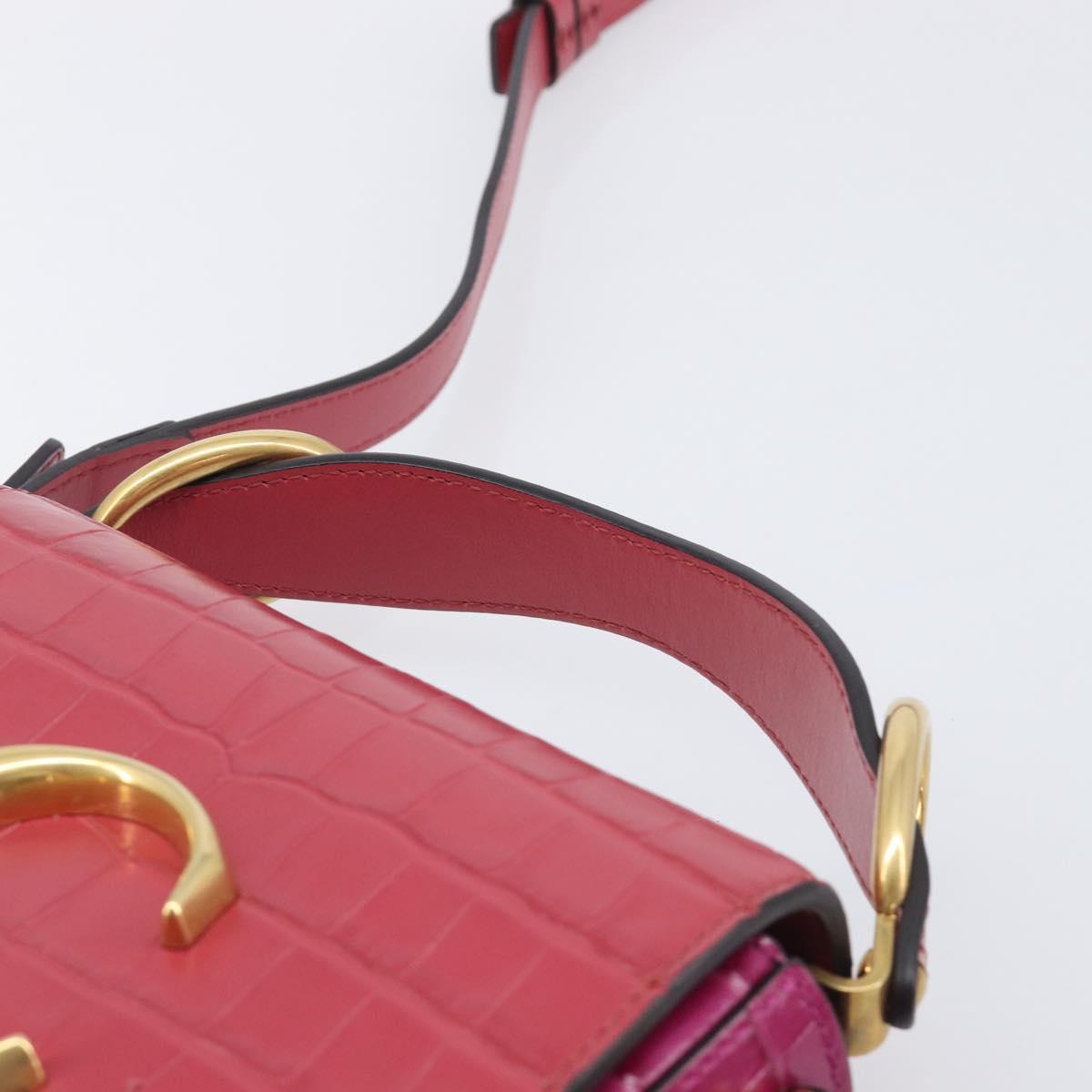 Chloe Hand Bag Leather 2way Pink Gold Auth 209325V