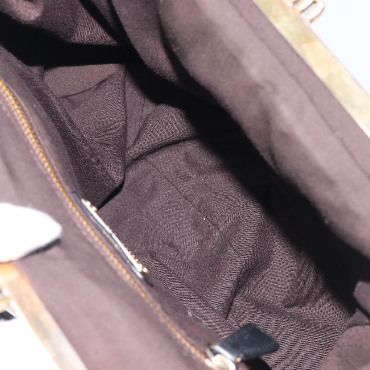 Miu Miu Hand Bag Leather Black Gold Auth 209332V