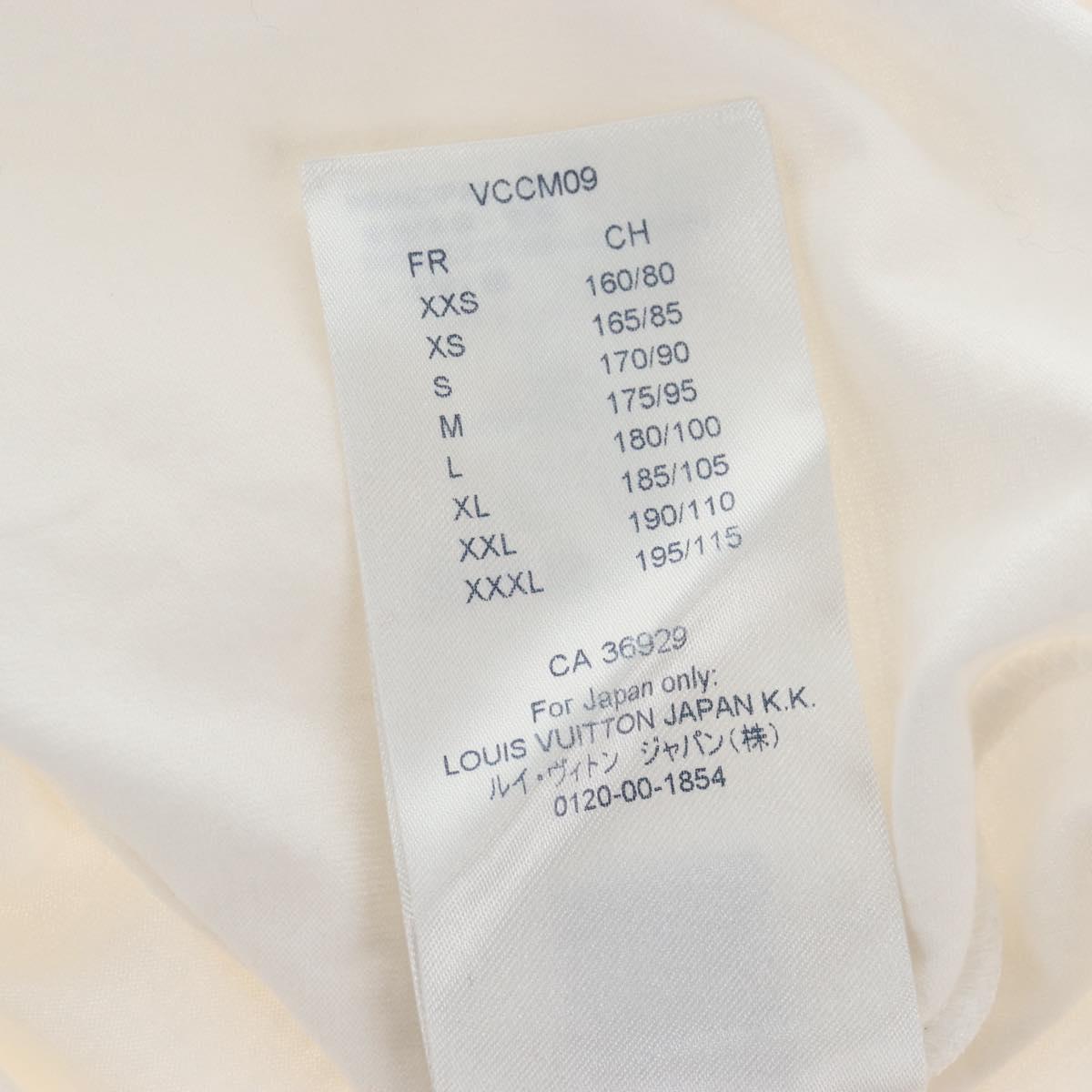 LOUIS VUITTON Short-Sleeved T-Shirt cotton M White LV Auth 209348