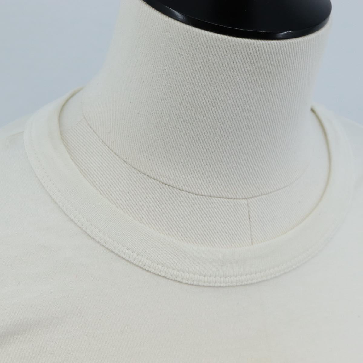 LOUIS VUITTON Short-Sleeved T-Shirt cotton M White LV Auth 209348