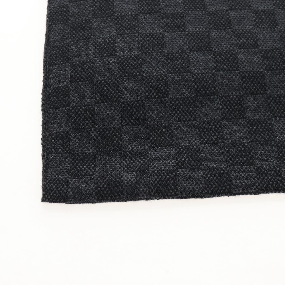 LOUIS VUITTON Eschar Petit Scarf Wool Black LV Auth 209349M