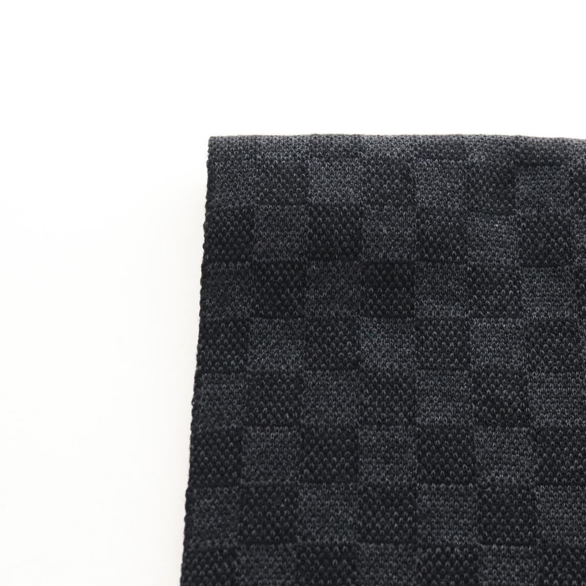 LOUIS VUITTON Eschar Petit Scarf Wool Black LV Auth 209349M