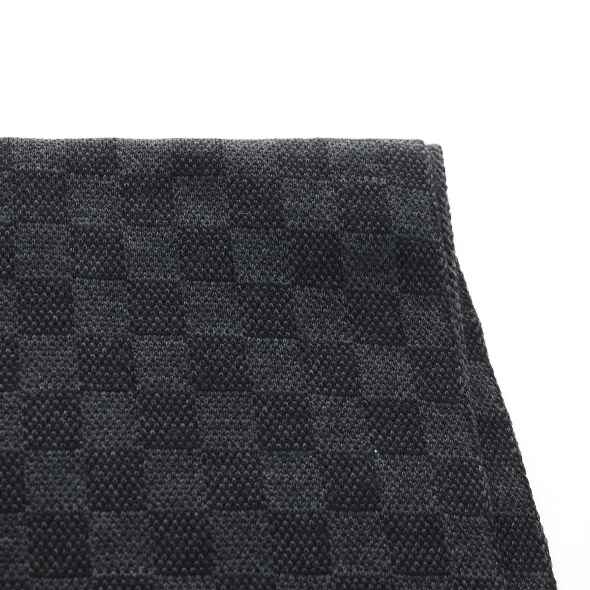 LOUIS VUITTON Eschar Petit Scarf Wool Black LV Auth 209349M