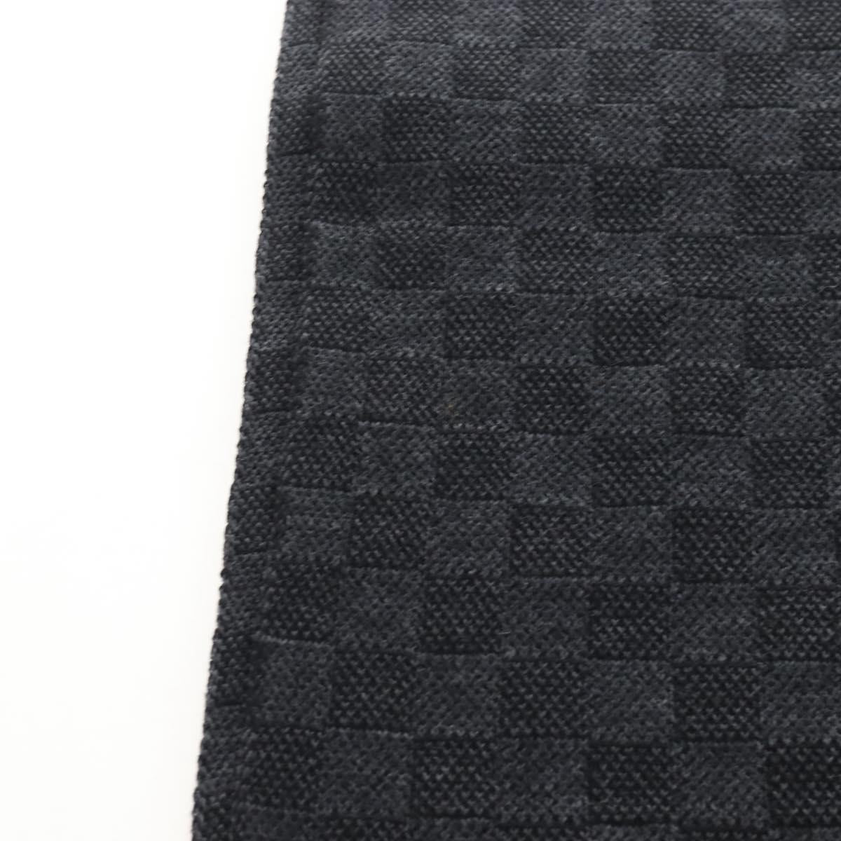 LOUIS VUITTON Eschar Petit Scarf Wool Black LV Auth 209349M
