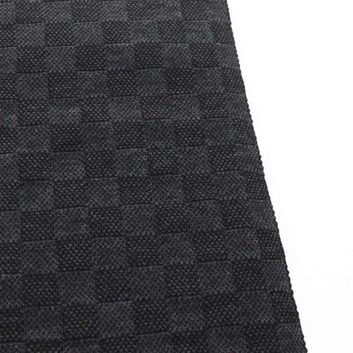 LOUIS VUITTON Eschar Petit Scarf Wool Black LV Auth 209349M