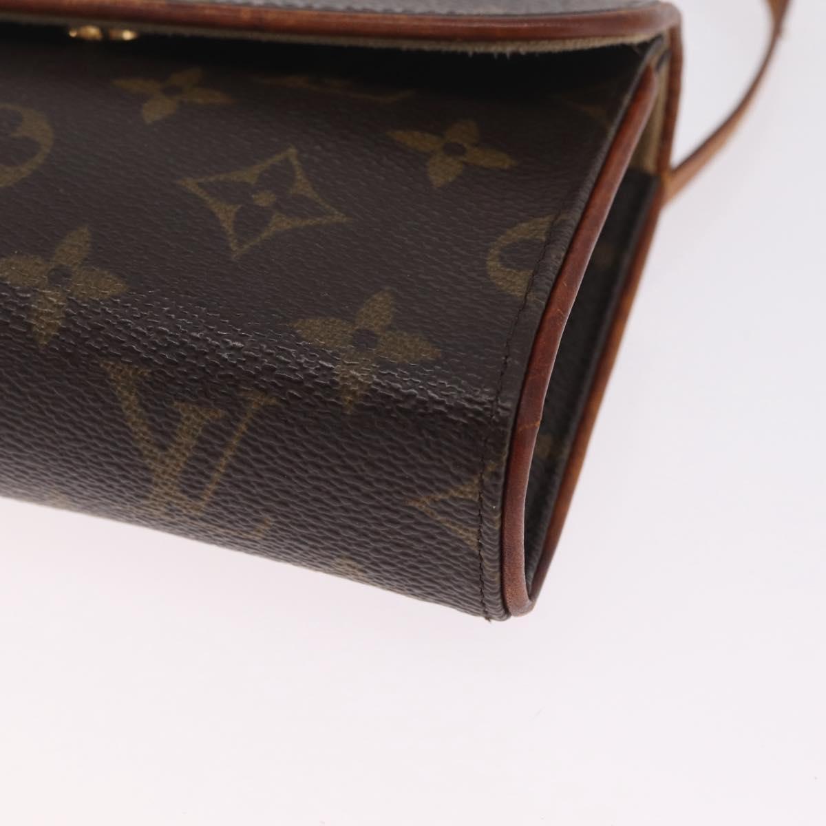 LOUIS VUITTON Monogram Pochette Florentine Waist Bag M51855 LV Auth 209371