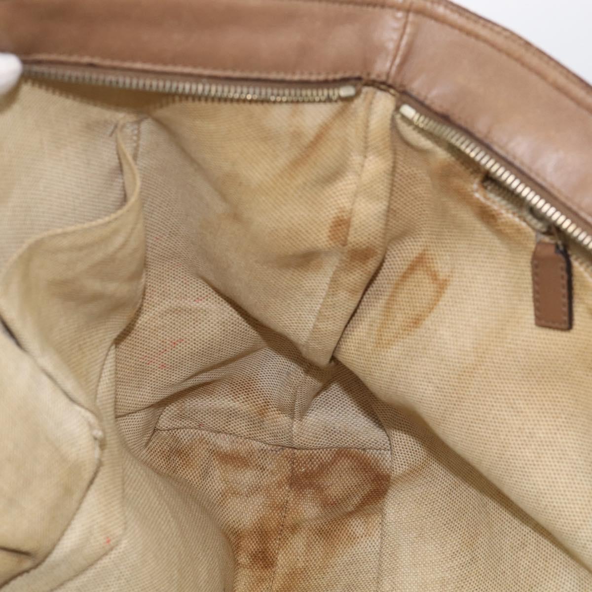 GUCCI GG Canvas Tote Bag Orange Gold Tone 308928 Auth 209372