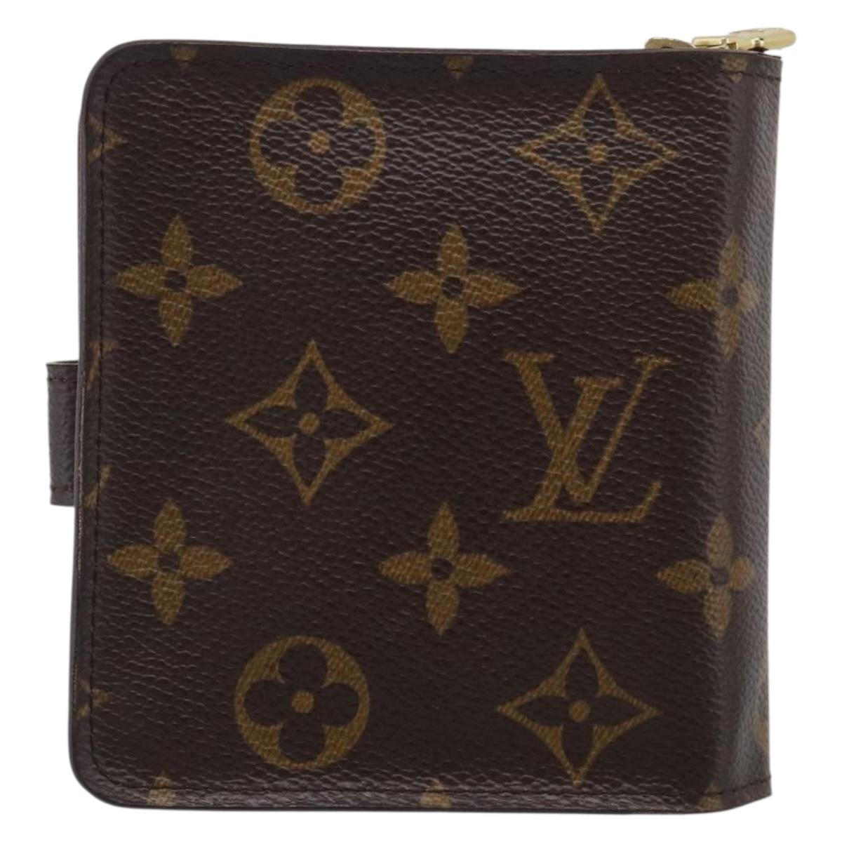 LOUIS VUITTON Monogram Compact Zip Wallet M61667 LV Auth 209378V