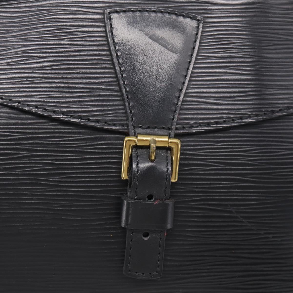 LOUIS VUITTON Epi Jeune Fille MM Shoulder Bag Black M52152 LV Auth 209386