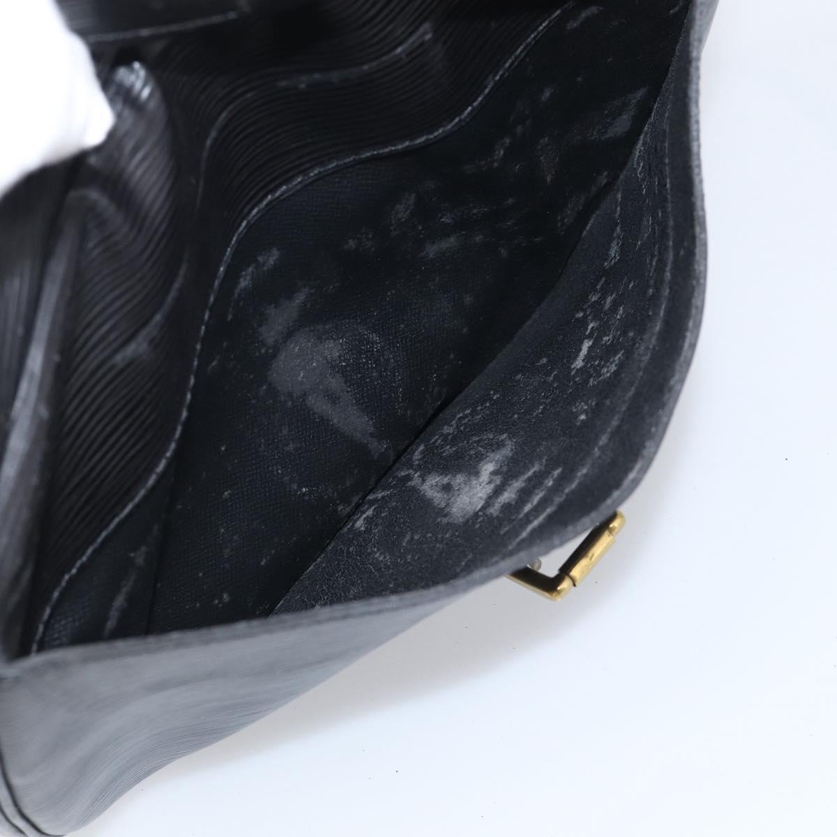LOUIS VUITTON Epi Jeune Fille MM Shoulder Bag Black M52152 LV Auth 209386