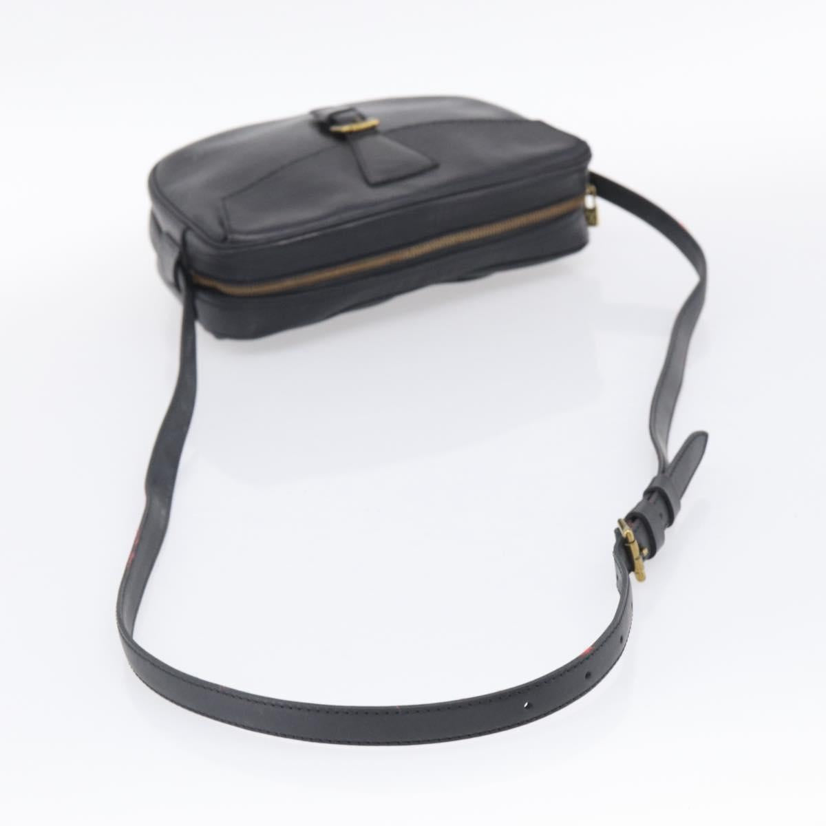 LOUIS VUITTON Epi Jeune Fille MM Shoulder Bag Black M52152 LV Auth 209386