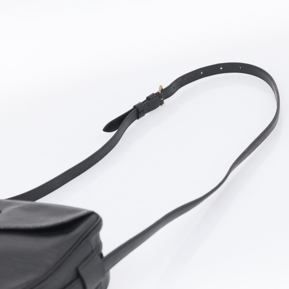 LOUIS VUITTON Epi Jeune Fille MM Shoulder Bag Black M52152 LV Auth 209386