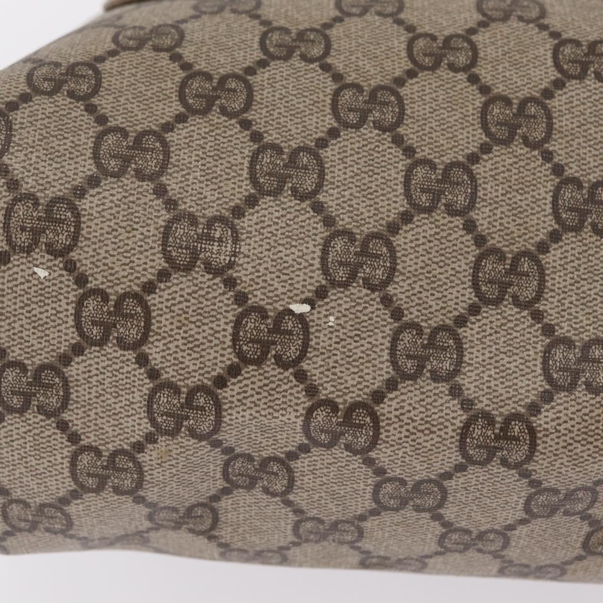 GUCCI GG Supreme Web Sherry Line Tote Bag PVC Beige 39 02 003 Auth 209387
