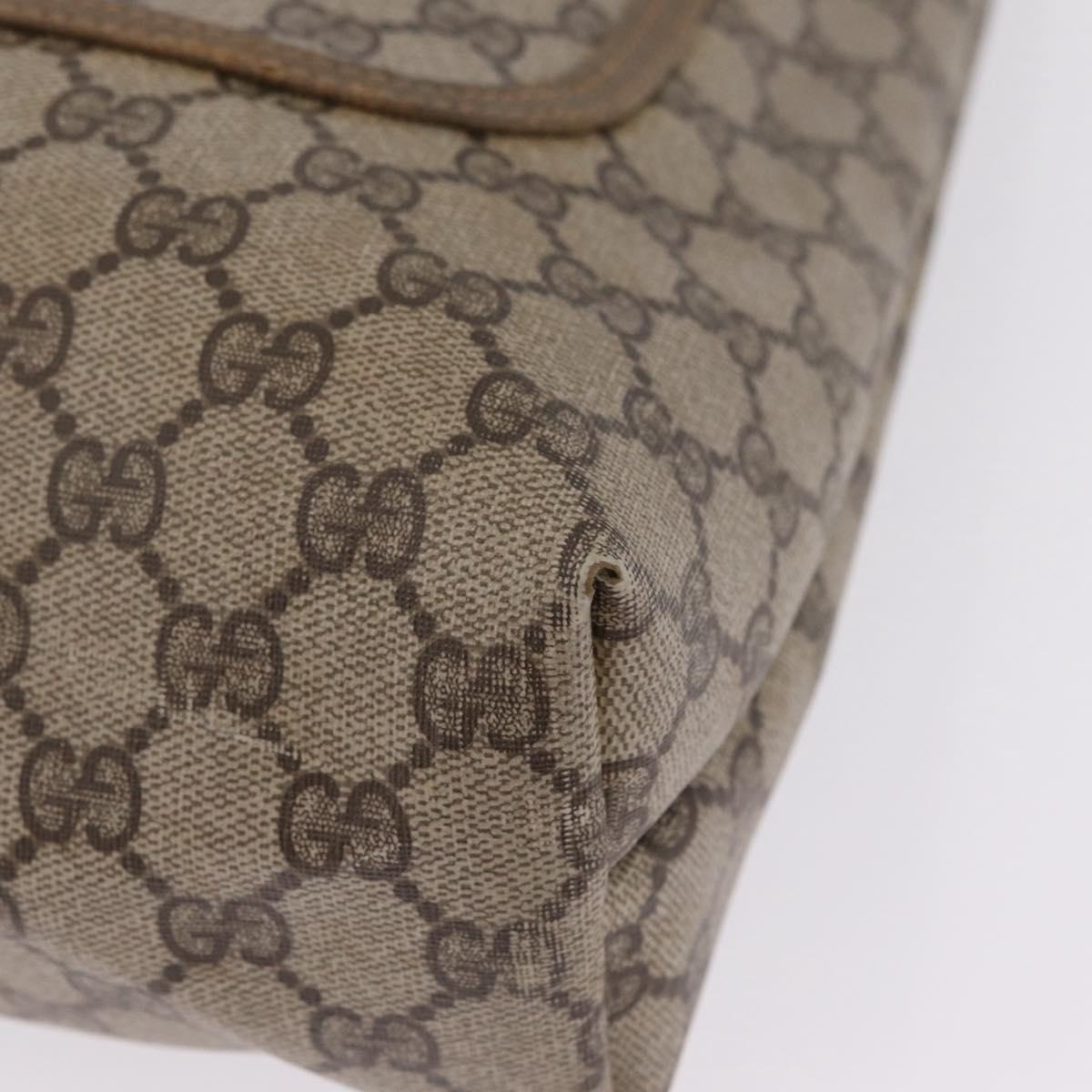GUCCI GG Supreme Web Sherry Line Tote Bag PVC Beige 39 02 003 Auth 209387