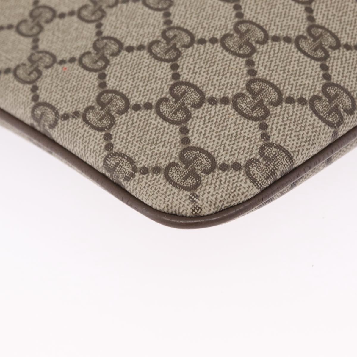 GUCCI GG Supreme Web Sherry Line Shoulder Bag PVC Beige 904 02 047 Auth 209388