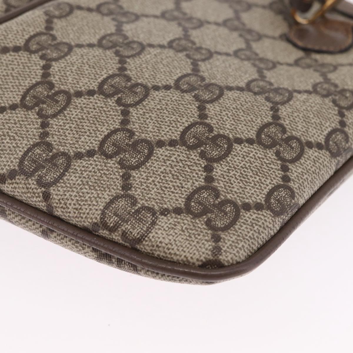 GUCCI GG Supreme Web Sherry Line Shoulder Bag PVC Beige 904 02 047 Auth 209388