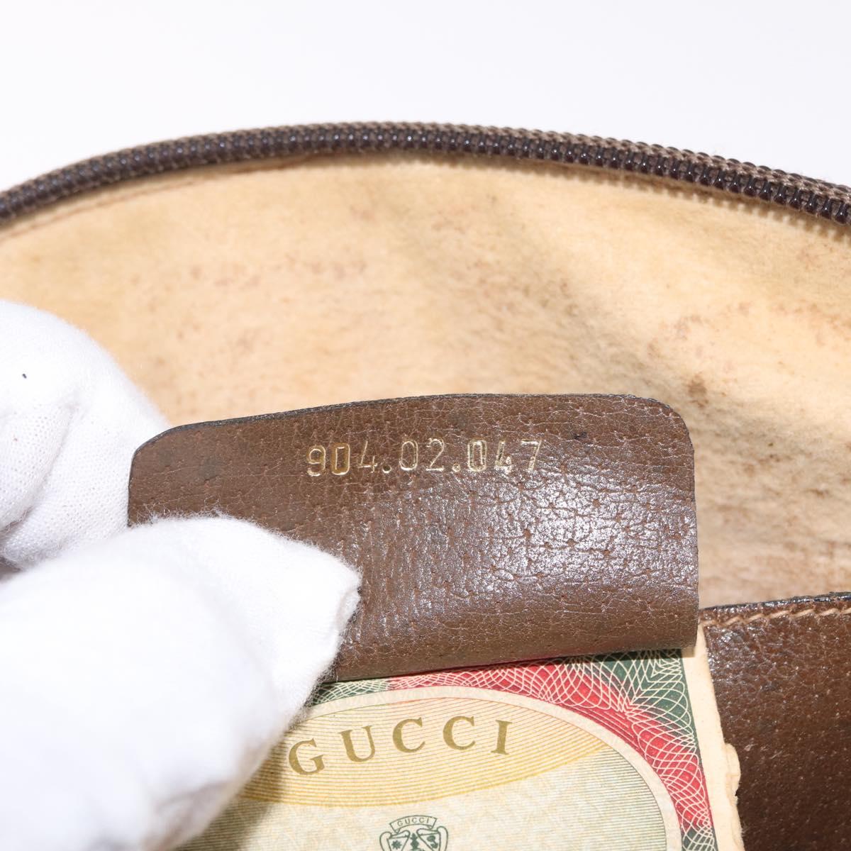 GUCCI GG Supreme Web Sherry Line Shoulder Bag PVC Beige 904 02 047 Auth 209388