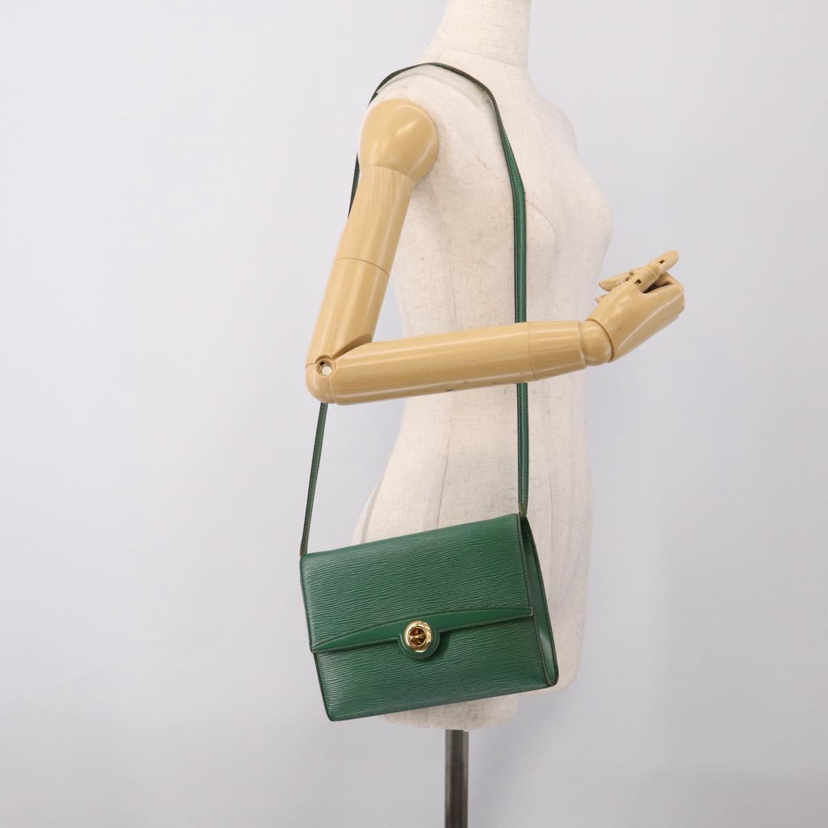 LOUIS VUITTON Epi Pochette Arche Shoulder Bag Green M52574 LV Auth 209389