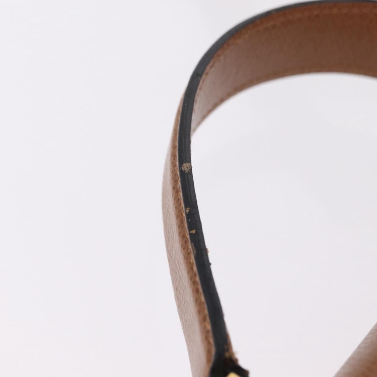 CELINE Hand Bag Leather 2way Brown Gold Auth 209392V