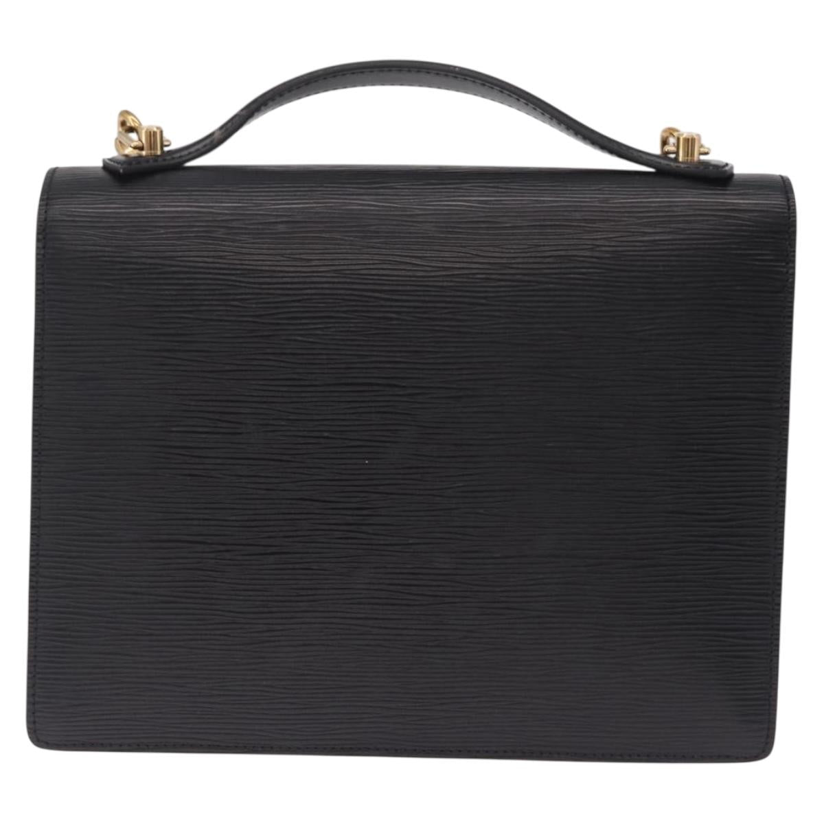 LOUIS VUITTON Epi Monceau 28 Hand Bag Black M52122 LV Auth 209393A