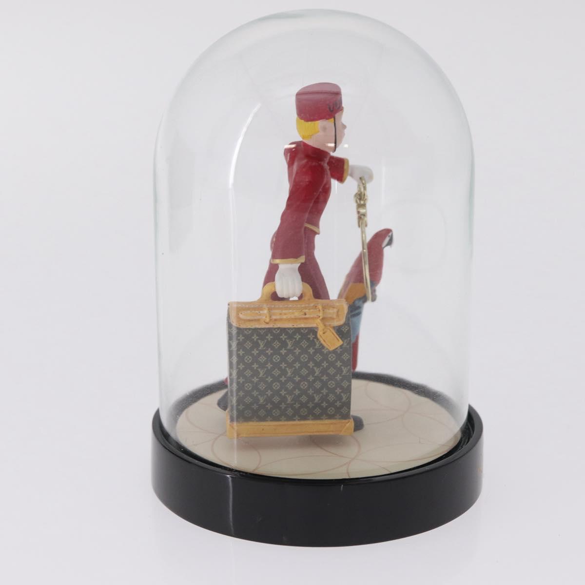 LOUIS VUITTON Pageboy Snow Globe Glass Red Clear LV Auth 209411A