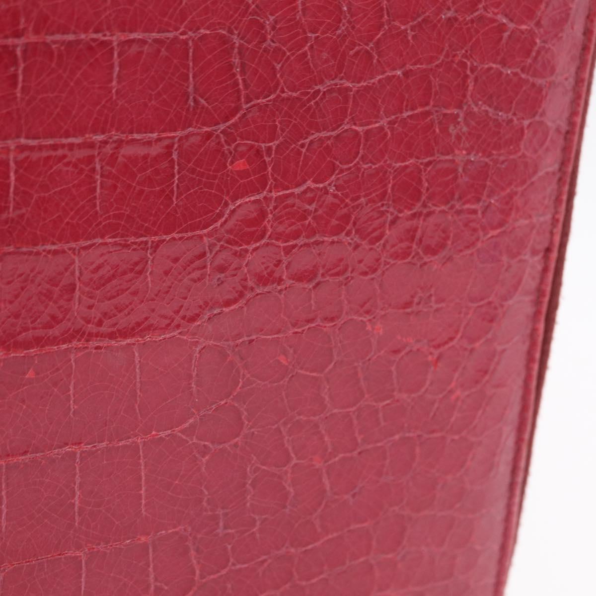 Miu Miu Clutch Bag Leather Pink Gold Auth 209426V