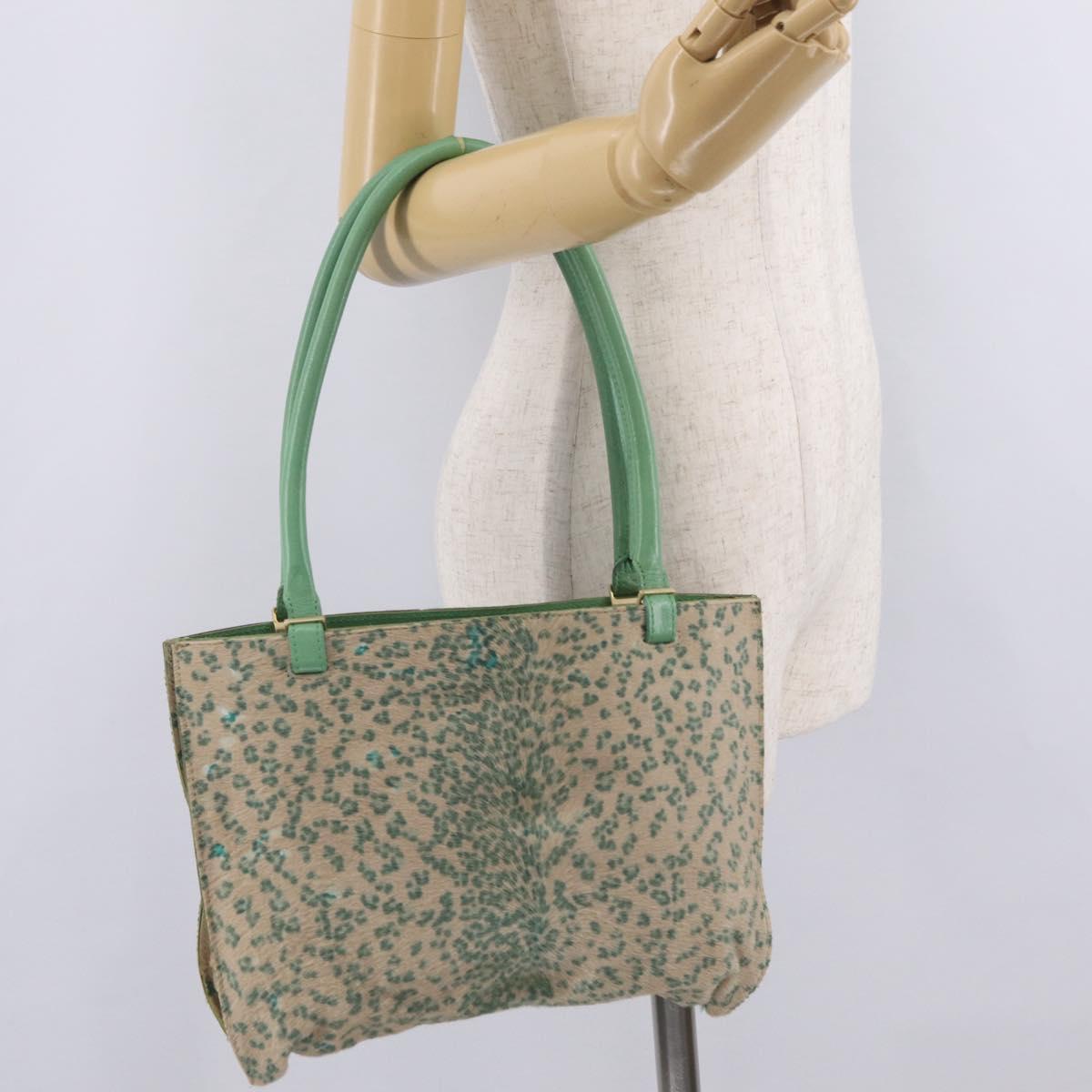 Bottega Veneta INTRECCIATO Tote Bag Harako leather Green Gold Auth 209434A