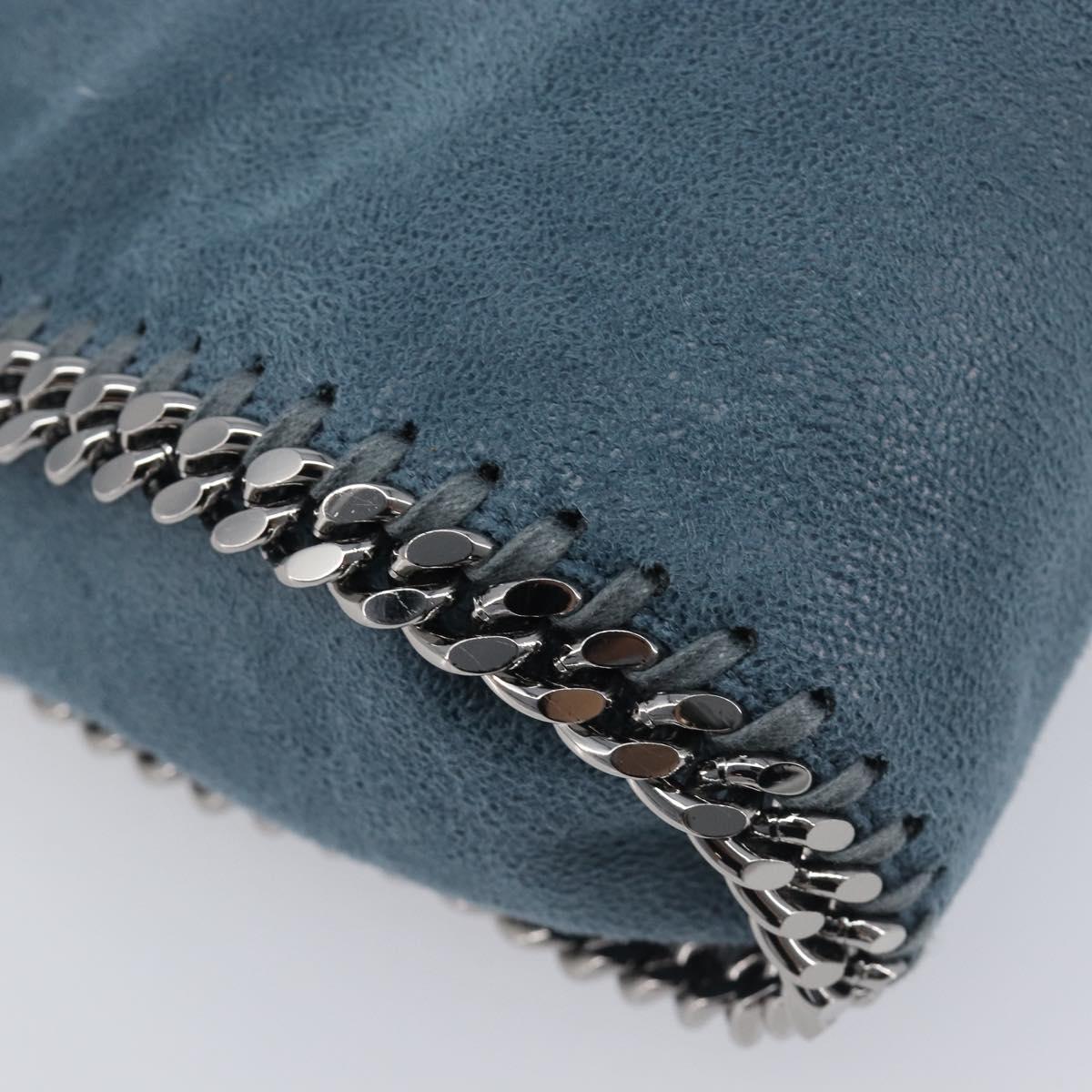 Stella McCartney Chain Falabella Shoulder Bag Polyester Blue Silver Auth 209439V